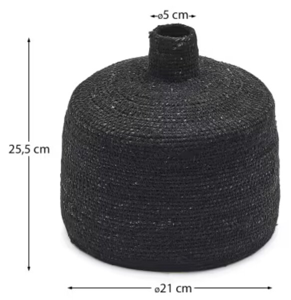 Černá váza Kave Home Salinas 20 cm