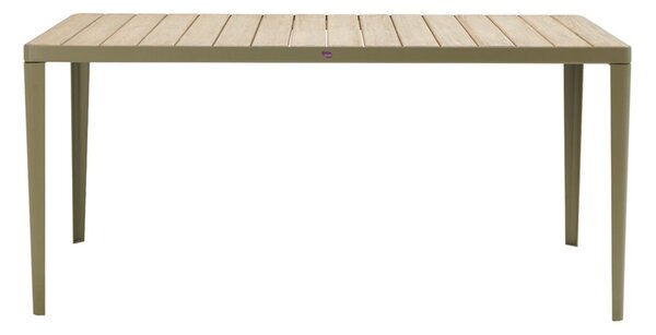 Ethimo Jídelní stůl Laren, Ethimo, obdélníkový 160x90x74,5 cm, rám lakovaná ocel barva Coffee Brown, deska teakové dřevo