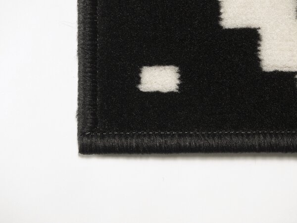 Alfa Carpets, Kusový koberec Gloria new black/cream, 190x280, černobílá, chodba / předsíň