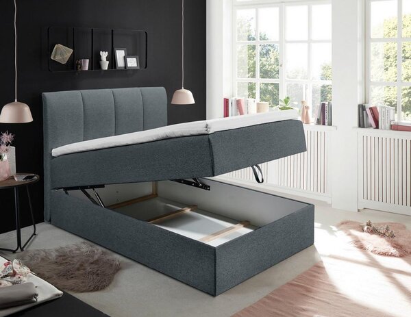 Boxspring postel GRANADA antracitová 120x200 cm