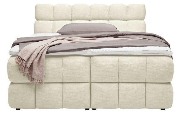 Boxspring postel BUBBLE BOX 160/200 cm, ecru