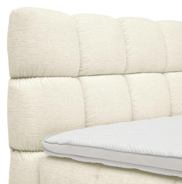 Boxspring postel BUBBLE BOX 160/200 cm, ecru