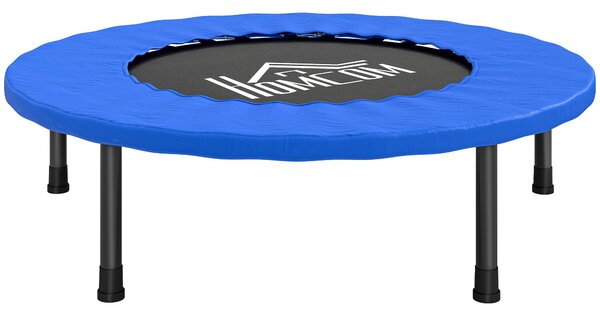 HOMCOM Fitness Trampolína Ø81 cm, Ocelová Trampolína se Zabezpečovací Podložkou a 28 Jary pro Vnitřní a Vnější Cvičení, Nosnost 100 kg, 81x81x22,5 cm