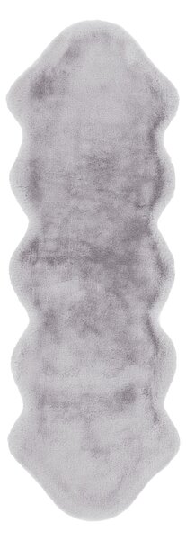 UMĚLÁ KOŽEŠINA, 60/180 cm, modrá, šedá - Online Only koberce & rohožky, Online Only