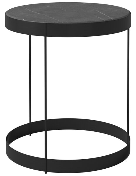 -25 % Dny MOMENTI– Bolia Tmavě šedý mramorový konferenční stolek Drum 40 cm