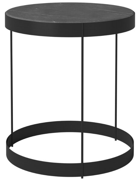 -25 % Dny MOMENTI– Bolia Tmavě šedý mramorový konferenční stolek Drum 40 cm