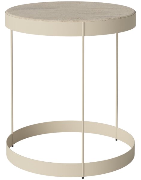 -25 % Dny MOMENTI– Bolia Béžový kamenný konferenční stolek Drum 40 cm