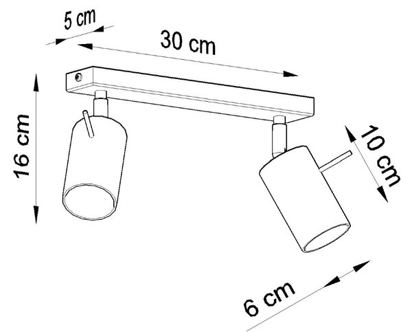 Sollux Lighting Stropní svítidlo RING 2 šedé