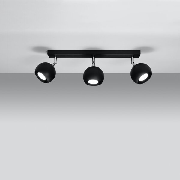 Sollux Lighting Stropní svítidlo OCULARE 3 černé