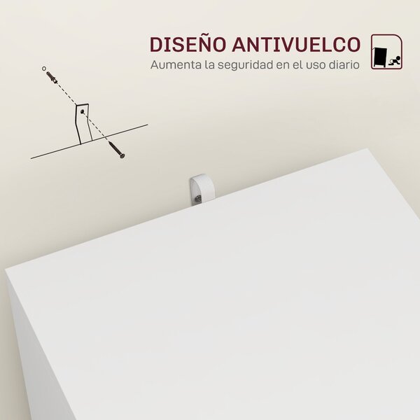 HOMCOM Kancelářská Skříňka na Stahování s 2 Zásuvkami a Zámky pro Závěsné Dokumenty A4 a Letter 40x41,5x67,5 cm Bílá | Aosom