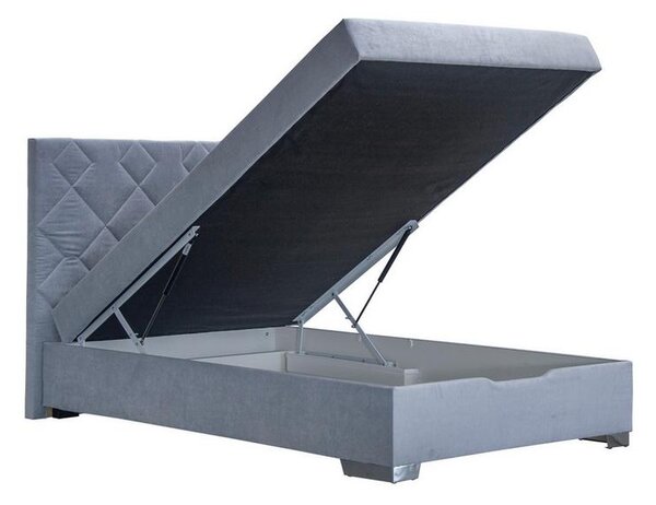 Boxspring postel JOHANA 120x200, šedě modrá