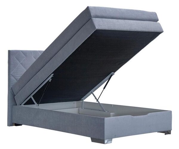 Boxspring postel JOHANA 120x200, šedě modrá