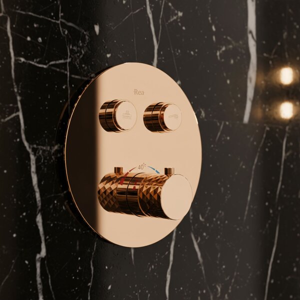 Rea, Podomítková sprchová souprava Rea Lungo Diamond Copper + BOX, REA-P6968