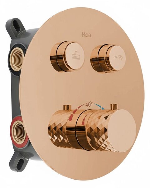 Rea, Podomítková sprchová souprava Rea Lungo Diamond Copper + BOX, REA-P6968