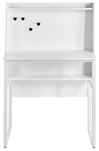 Stůl s dírkovanou nástěnkou BUXTON Bílá 84 cm 48 cm