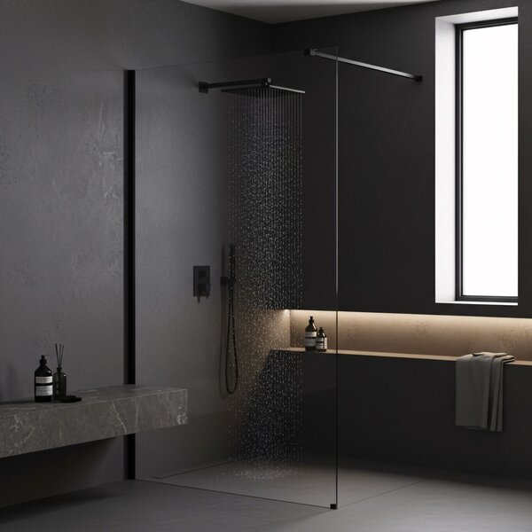 Sprchová zástěna Rea Flexi Transparent / Black 120