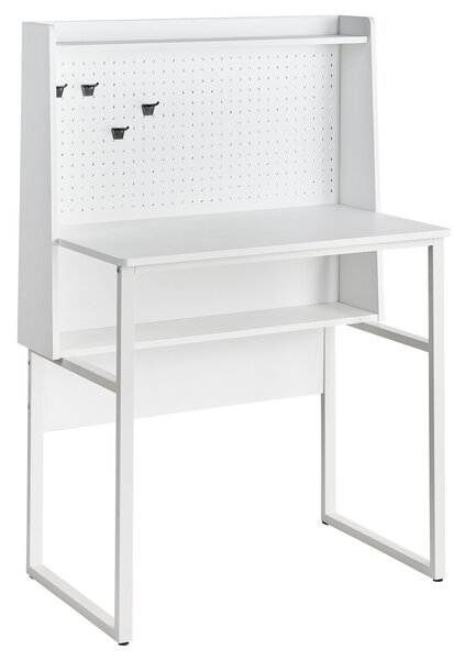 Stůl s dírkovanou nástěnkou BUXTON Bílá 84 cm 48 cm