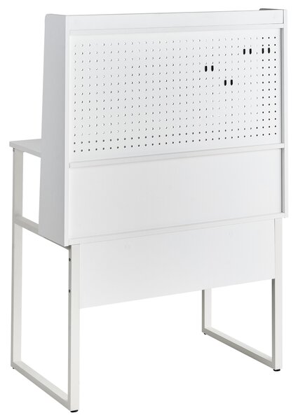 Stůl s dírkovanou nástěnkou BUXTON Bílá 84 cm 48 cm