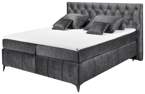 Boxspring postel Pembroke, 180x200, antracitová