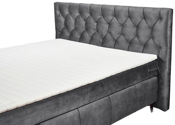 Boxspring postel Pembroke, 180x200, antracitová