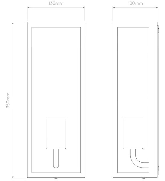 Astro Messina E27 nástěnné svítidlo IP44 Černá130mm