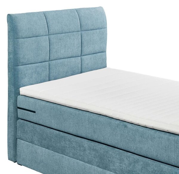 Boxspring postel KUBA 100x200 cm modrá