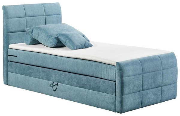 Boxspring postel KUBA 100x200 cm modrá