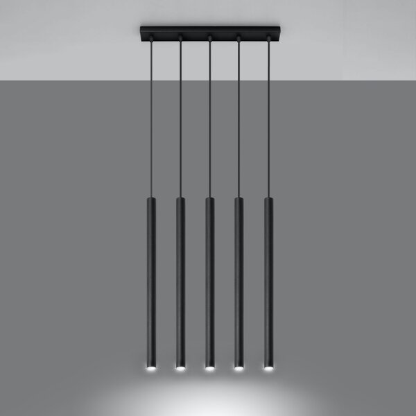 Sollux Lighting Závěsné svítidlo PASTELO 5 černé