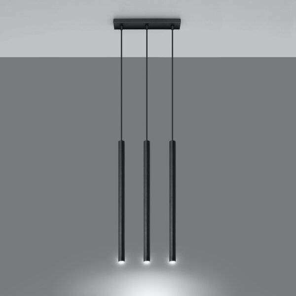 Sollux Lighting Závěsné svítidlo PASTELO 3 černé