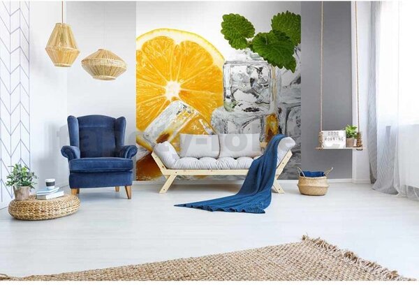 Vliesové fototapety, rozměr 225 cm x 250 cm, citron a led, DIMEX MS-3-0238