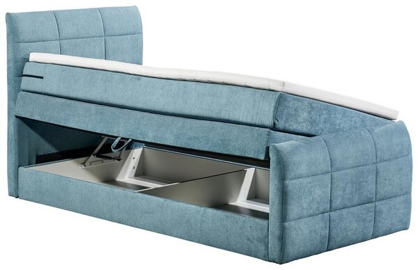 Boxspring postel KUBA 100x200 cm modrá