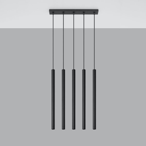 Sollux Lighting Závěsné svítidlo PASTELO 5 černé