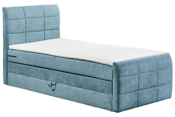 Boxspring postel KUBA 100x200 cm modrá