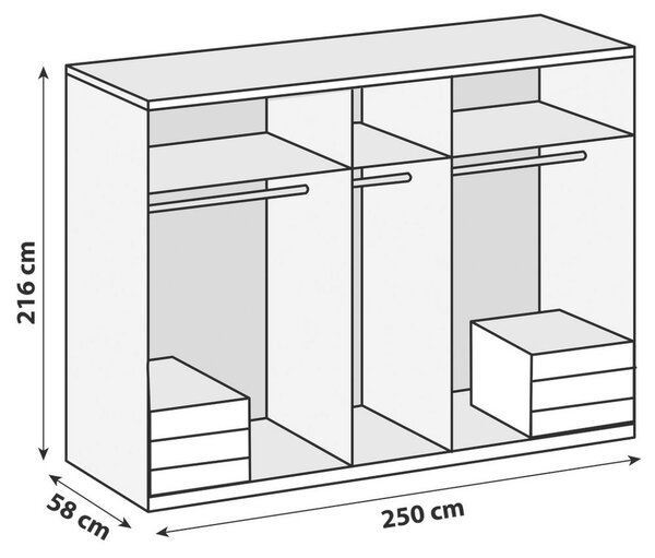 Šatní skříň LEVEL 36 D