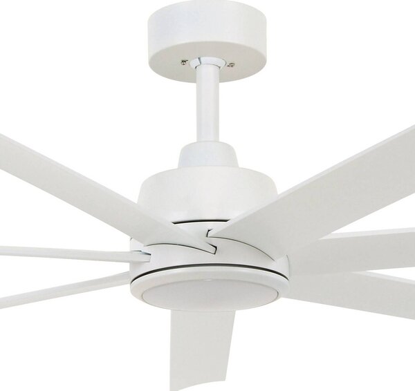 Beacon Lighting Stropní ventilátor se světlem Atlanta bílá 142 cm tichý, stmívatelný, Bílá / opál, Obývací pokoj / jídelna, Plast, Moderní