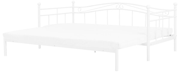 Kovová postel 80 x 200 cm bílá TULLE