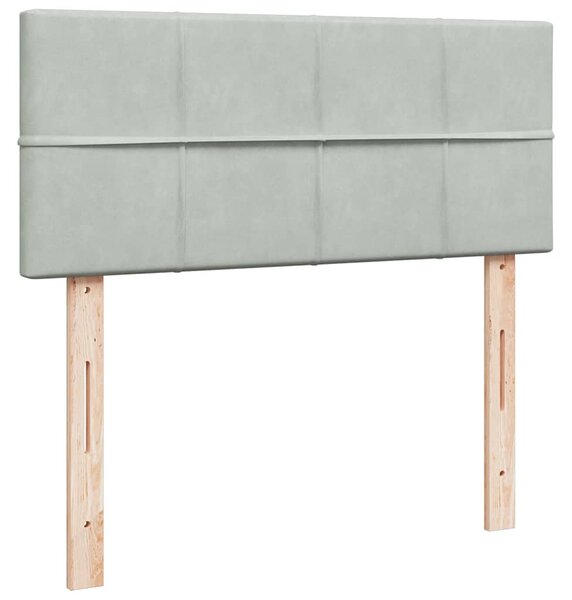 Osmanský rám postele s matrací světle šedá 120x200cm samet 3311765