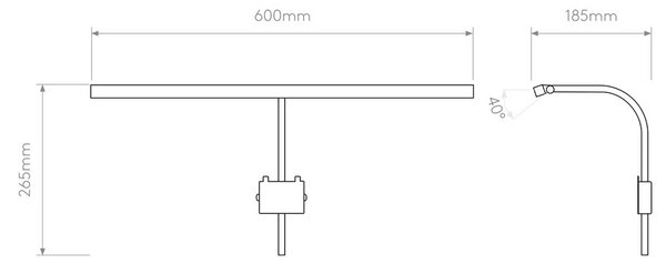 Astro Mondrian LED rámové svítidlo 600mmČerná matná