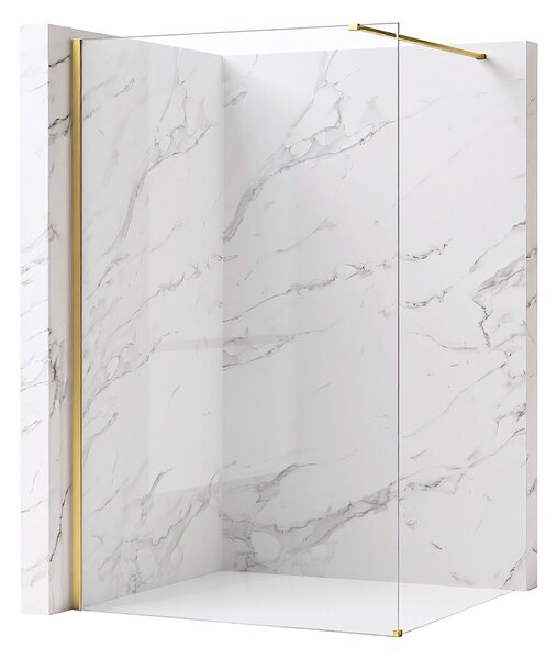 Sprchová zástěna Rea Flexi Transparent / Brush Gold 90