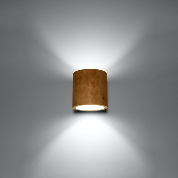 Sollux Lighting Nástěnné svítidlo ORBIS přírodní dřevo