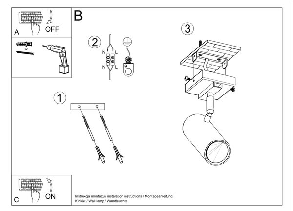 Sollux Lighting Stropní svítidlo DIREZIONE 1 bílé