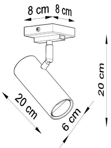 Sollux Lighting Stropní svítidlo DIREZIONE 1 bílé