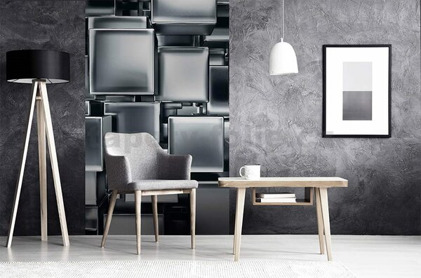 Vliesové fototapety, rozměr 150 cm x 250 cm, kovové kostky, DIMEX MS-2-0285