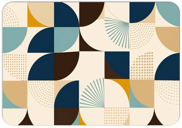 PokojovaDekorace.cz, Prostírání – Geometrická mozaika v modré a béžové, 43x30cm