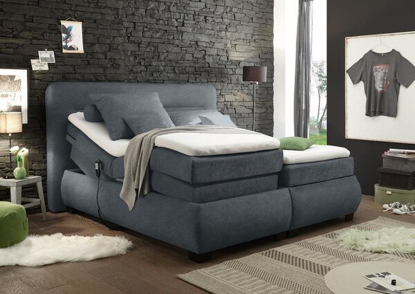 Polohovatelná postel boxspring Evolution 3 160x200cm antracit