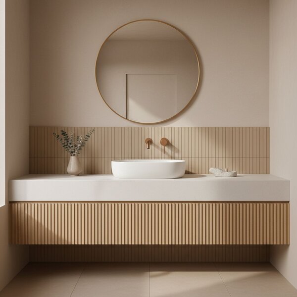 Podomítková vanová baterie Rea Clif Brush Copper