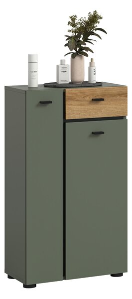 MIDI SKŘÍŇKA, zelená, barvy dubu, 51/91/30 cm MID.YOU - Koupelnové série, Online Only