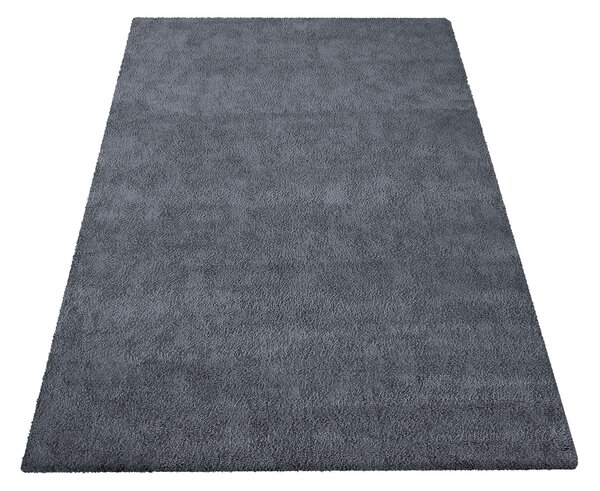 Makro Abra Kusový koberec jednobarevný Shaggy Cosy 01 Antracitový Rozměr: 80x150 cm