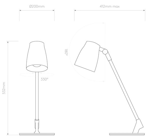 Astro Atelier E27 stolní svítidlo