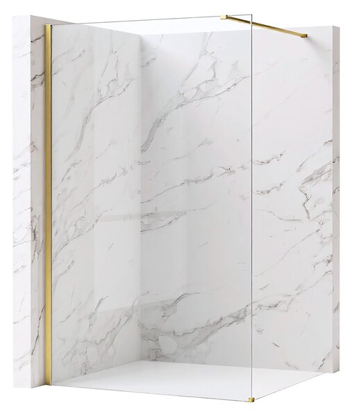 Sprchová zástěna Rea Flexi Transparent / Brush Gold 90